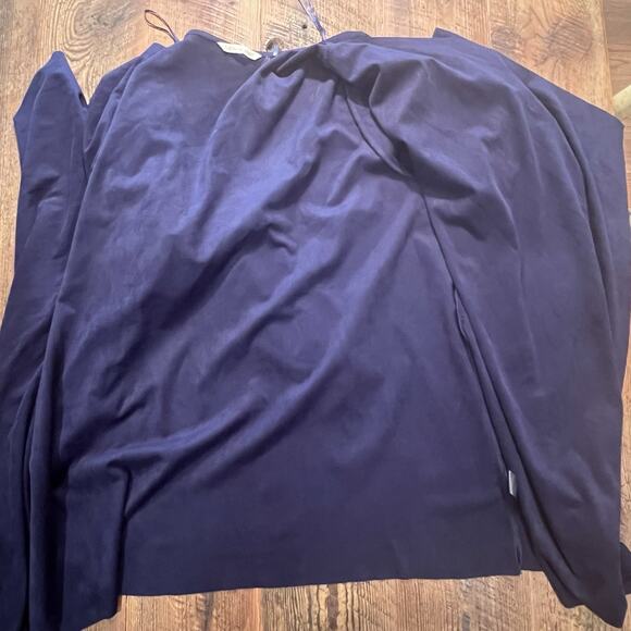 Soft Surroundings Blue Velvet Kimono Long Open Cardigan Holiday Size 3X Draped - Picture 7 of 10